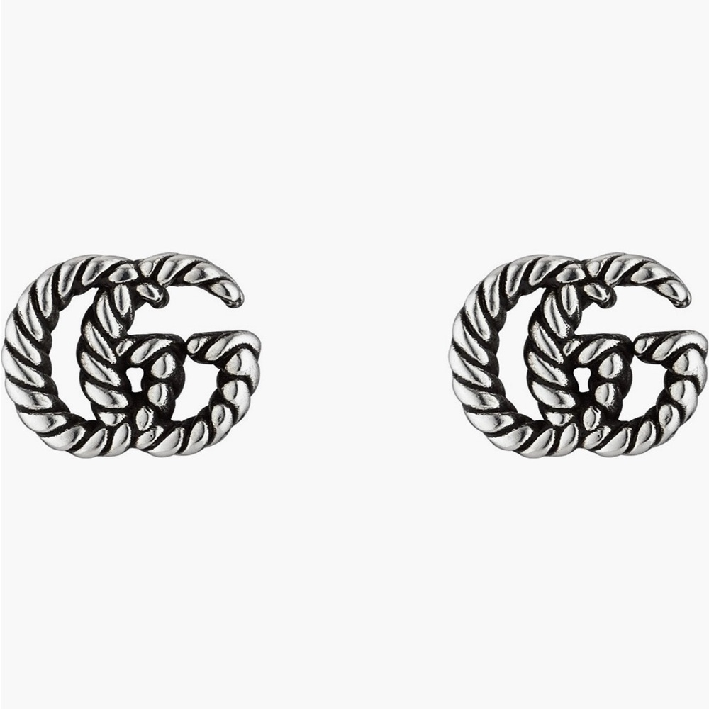 Gucci Silver Twisted G Earrings